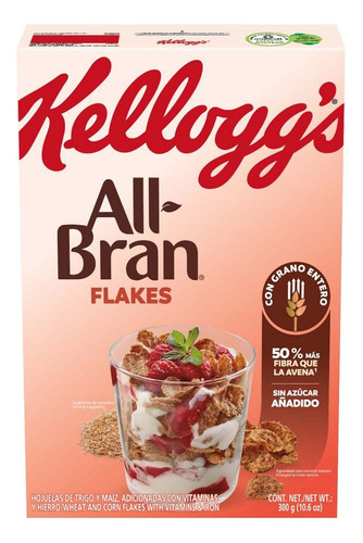 2 Pzs Kelloggs Cereal Hojuela De Trigo Integral Flakes All-b