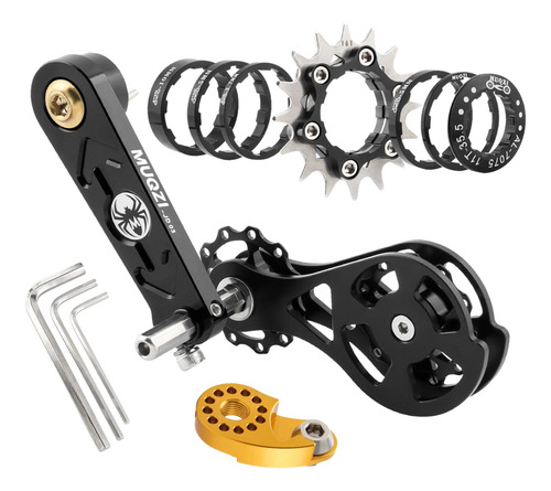 De Conversión Única Para Bicicleta Con Llave, Negro 16t