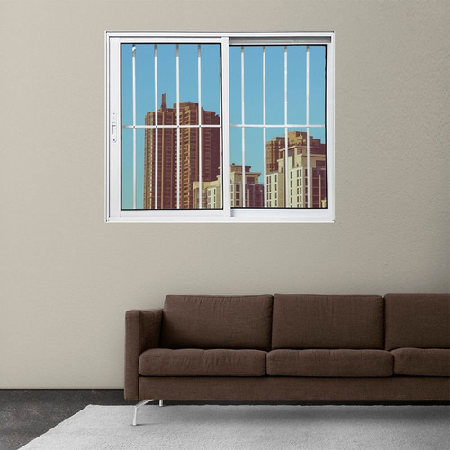 Janela Vitrô De Alumínio 2 Folhas 100 X 150cm Linha 25 Com