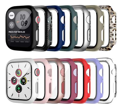 14 Pack Apple Watch Con Protector De Pantalla De Vidrio Temp
