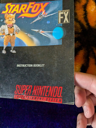 Se Vende Manual Del Juego Star Fox Para Super Nintendo (Usado)
