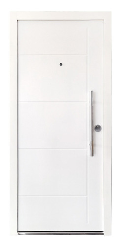 Puerta Exterior Multianclaje De Seguridad Foliada Pvc Blanco