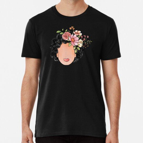 Remera Corona De Flores (negra) Algodon Premium