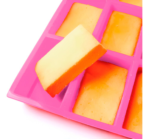 2 Un. Forma Retangular Para Bolos Doces Cozinha Silicone
