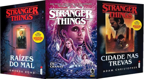 Livro Stranger Things Raízes + Cidade + Chamas Netflix 3 Vol