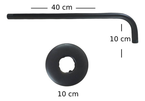 Kit Monomando Redondo Regadera 12puLG C/brazo 50cm Chapeton