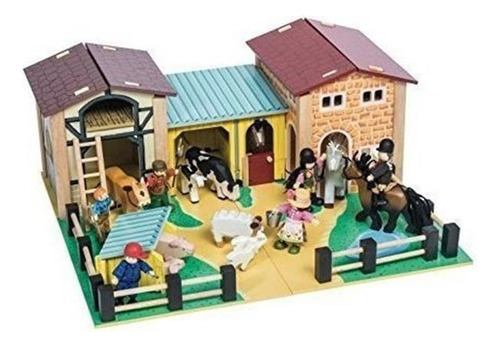 The Farmyard Wood Farm Y Barn Set