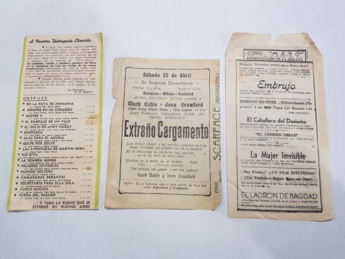 Imagen 8 de 9 de Antiguos Programas De Cine Lote X 9 Mag 59604
