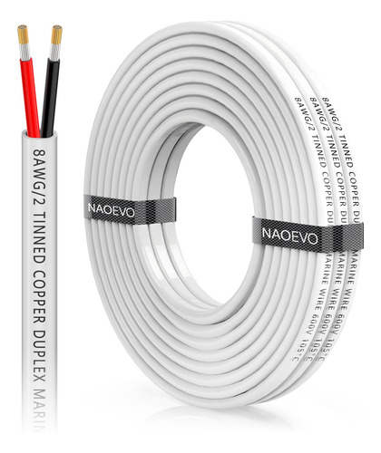 Naoevo Alambre Marino Dúplex De Grado Marino De Calibre 8, A