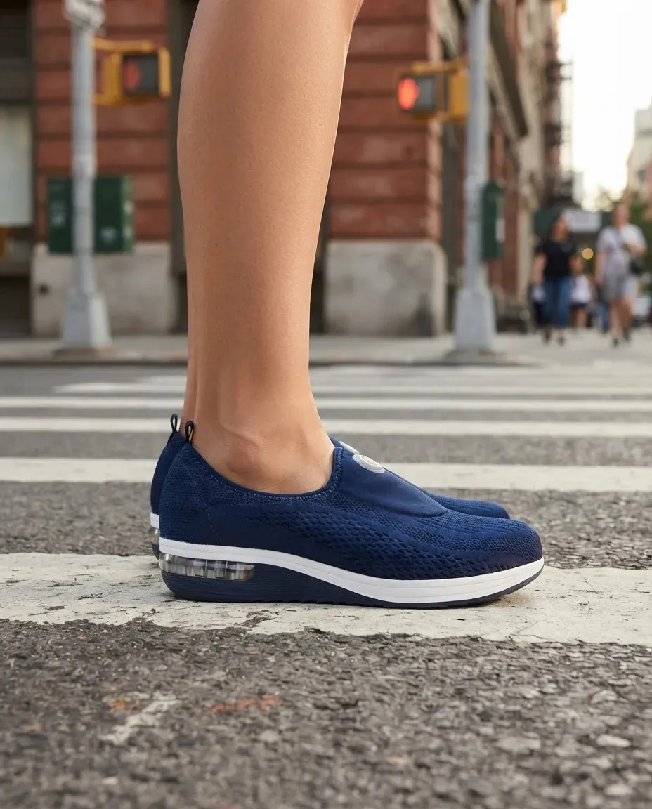 Tênis Feminino Knit Slip On Casual Modare Recortes Com Texturas Em Tecido