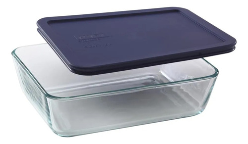 Envase Vidrio Pyrex Rectangular Con Tapa 1.5l