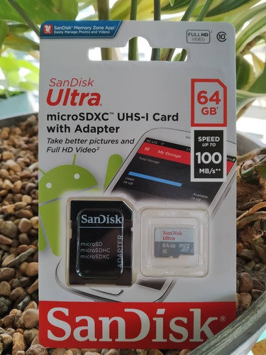 Memoria Micro Sd Sandisk 64gb 100mb/s + Adaptador Original