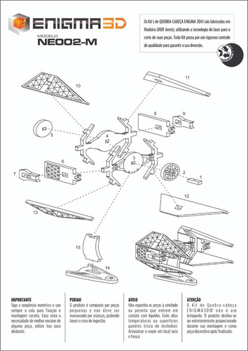 Imagem 6 de 6 de Quebra Cabeça 3d Mini Nave Tie Interceptor