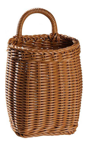 Cesta De Almacenamiento De Plástico Tejida Para Colgar En La
