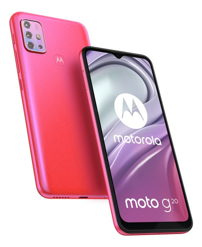 Celular Motorola G20 64gb + 4 Gb Ram Rosa Flamingo Liberado - Aceptable (Reacondicionado)