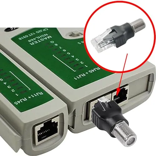 Pack De 4 Adaptadores Coaxial A Ethernet Para Tv Y Testers