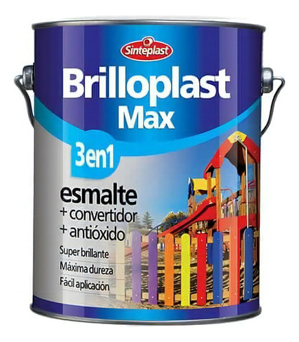 Brilloplast Max Esmalte 20lts Colores Sinteplast - Color Negro