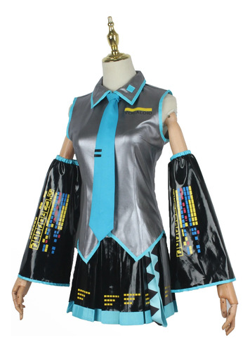 Peluca Miku Para Cosplay, Disfraz Japonés, Vestido Midi Para