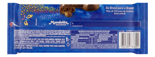 Chocolate ao Leite Aerado Bubbly Lacta pacote 110 g