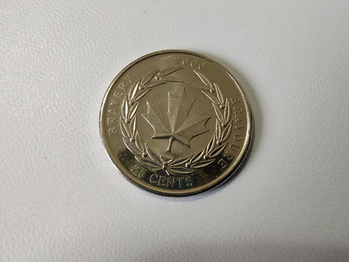 Moneda Canadá 25 Cents 2006 Bravery(x467-x1588-1589