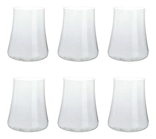 Set de 6 vasos de cristal de titanio Bohemia Xtra Low Crystal, 350 ml, color transparente