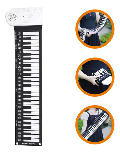 Teclado De Piano Plegable Piano Enrollable Portátil
