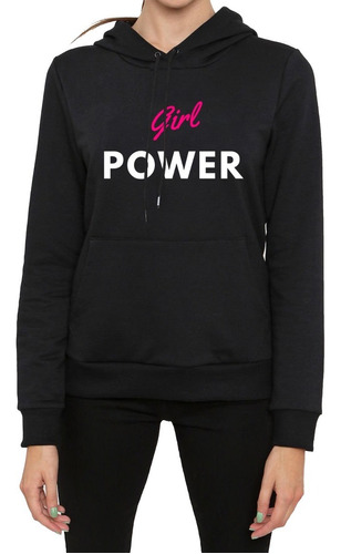 Buzo Canguro Girl Power Hombre Mujer Algodón Premium