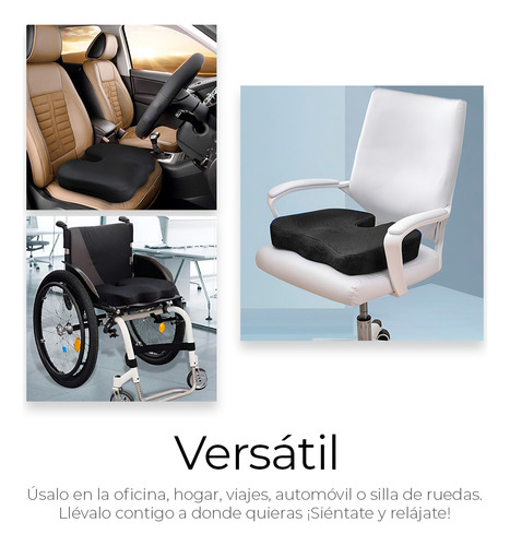 Cojín Ortopédico Memory Foam De Gel Para Silla Asiento Auto