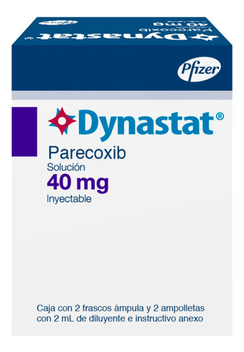 Dynastat Solución Inyectable 40 Mg, 2 Frascos Ámpula + 2 Ampolletas Solvente 2 Ml