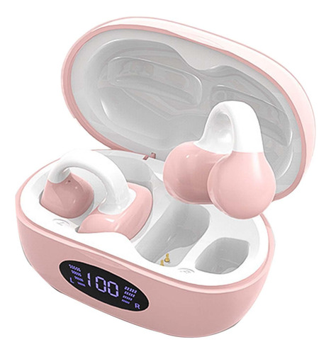 Clipe Sem Fio Nos Fones De Ouvido Fones De Ouvido Rosa Rosa