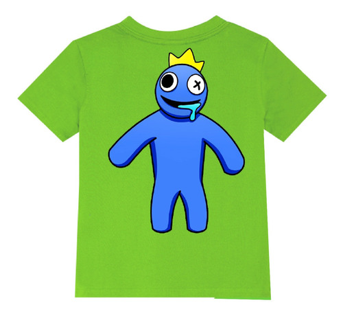 Polera Color Algodón 100% Niños Rainbow Friends Blue