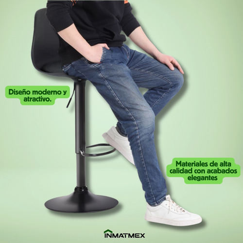 Silla Banco Eames Taburete Ideal Para Barra Comedor 1 Pieza