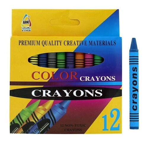 Crayones Para Pintar X 12 Colores Pack X 6 Cajas Por Mayor