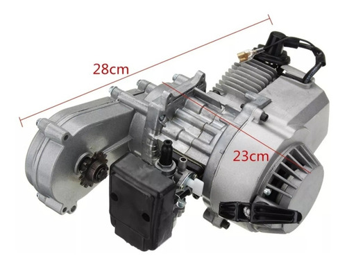 Imagen 1 de 3 de Motor 49cc 2t Completo Incluye Carburador Y Caja Reductora