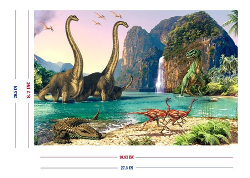 Imagen 5 de 6 de Rompecabezas 100 Piezas Diseño Paisaje Jurásico