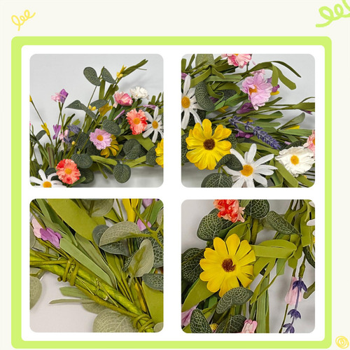 Decoración Del Hogar De De Flores Artificial Puerta