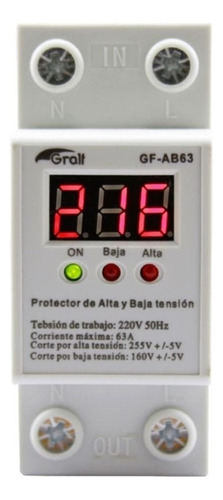 Interruptor automático miniatura-para riel din Gralf GF-AB63