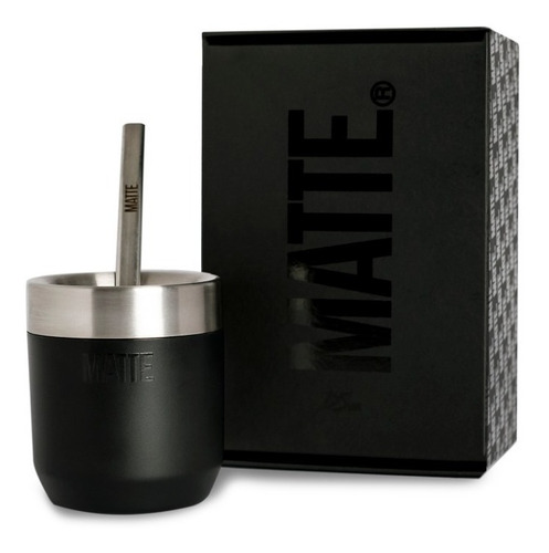 Imagen 1 de 8 de Mate Acero Inoxidable Térmico + Bombilla - Matte Ds Line-