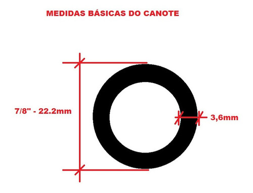 Imagem 2 de 2 de Canote Reto Selim Bmx 22.2 Cruiser Extra Light Anod Vermelho
