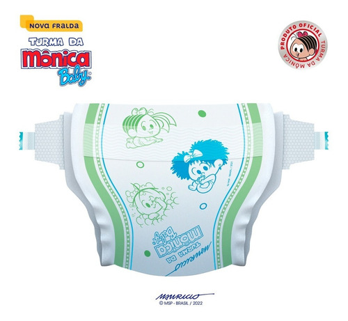 Imagem 4 de 10 de Kit Fraldas Turma Da Mônica Baby G 144u + Brinde Ecobag