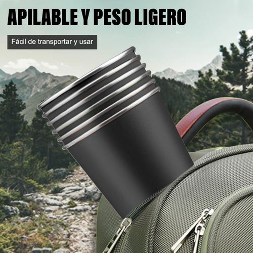 Taza Apilable De Acero Inoxidable De 500 Ml (6 Unidades),