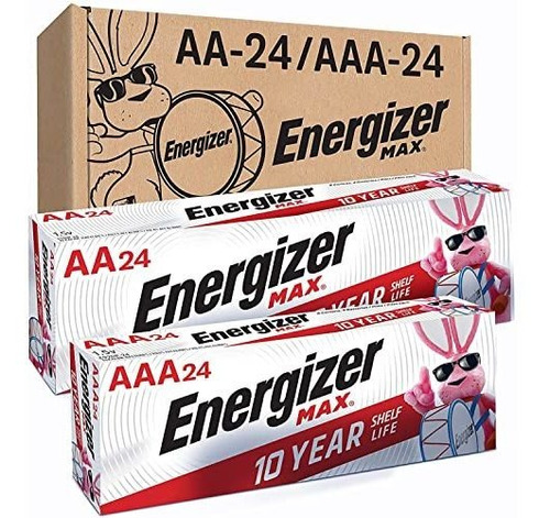 Set 24 Baterías Energizer Aa Y 24 Baterías Aaa Alcalinas