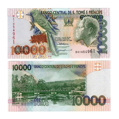S. Tomé E Príncipe - Billete 10.000 Dobras 1996 - Unc