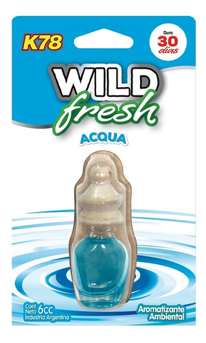 Imagen 1 de 1 de Aromatizante Ambiental Wild Fresh K78 6ml - Acqua