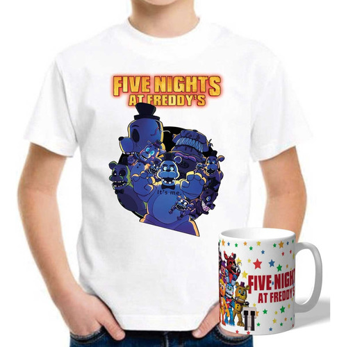 Remera Niño Combo Con Taza Five Nights At Freddys #02