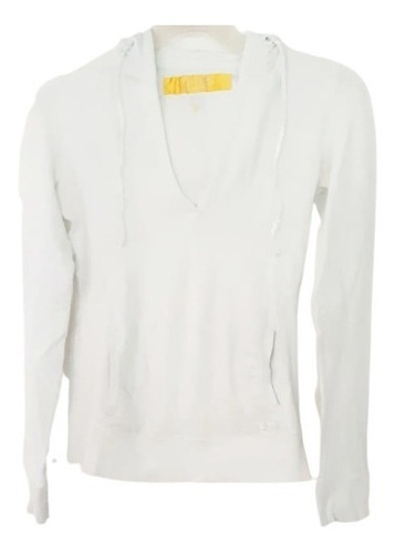 Blusa Bershka Mujer Blanca Con Gorro Talla 30