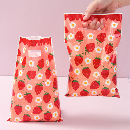 50 Pzs Bolsa De Regalo Fresa Decoración De Cumpleaños