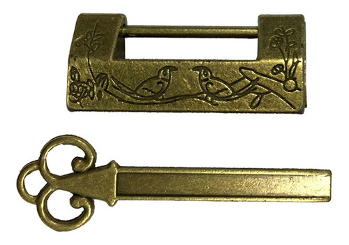Imagen 11 de 12 de 2x Candado De Aleación De Zinc De Bronce Retro Con