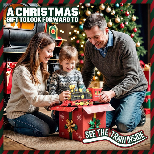 Wnn Set De Tren Navideño Con Humo, Luces Y Sonido
