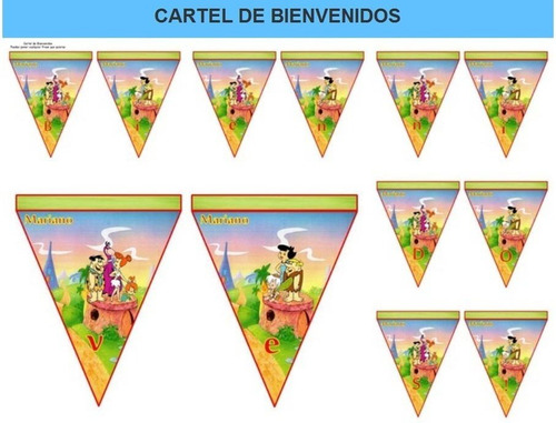 Kit Imprimible Candy Bar Los Picapiedras Fiesta 3x1